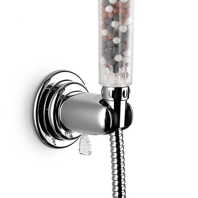 Verstellbarer Duschkopfhalter mit Saugnapf, Chrom