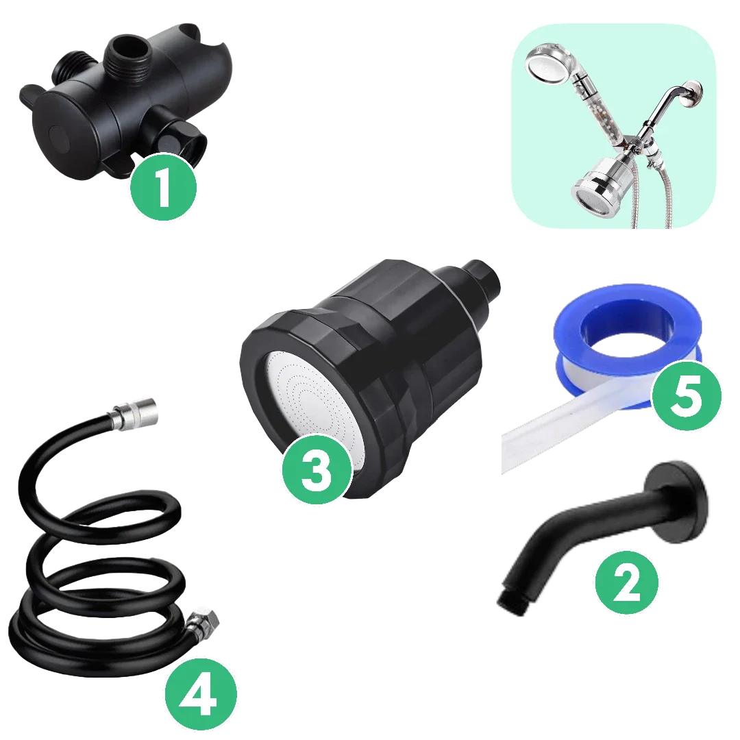 Combo -Kit - Hartwasserfiltrationswand Kit - Schwarz