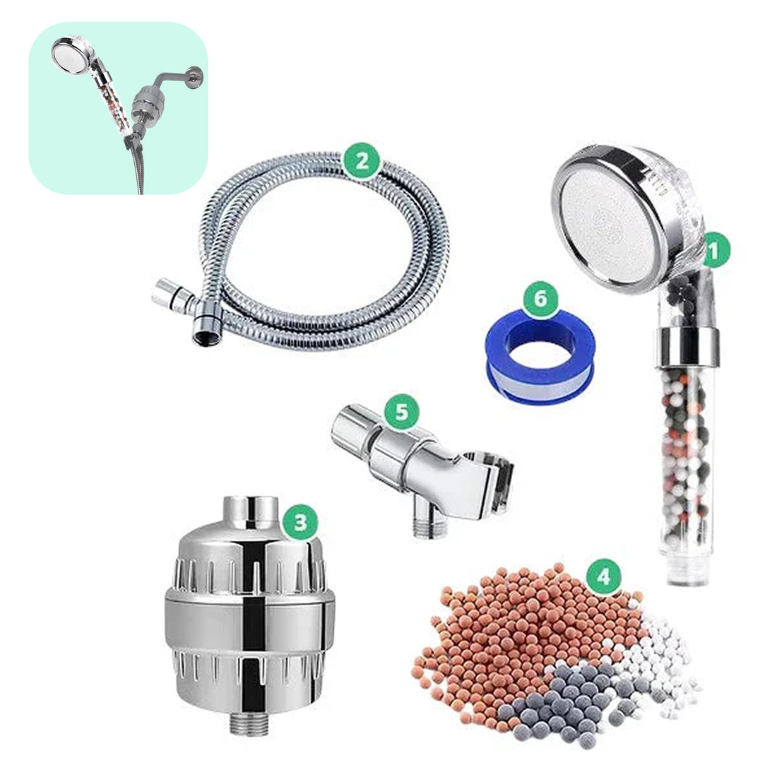 Hartwasser-Filter-Set + Wandadapter