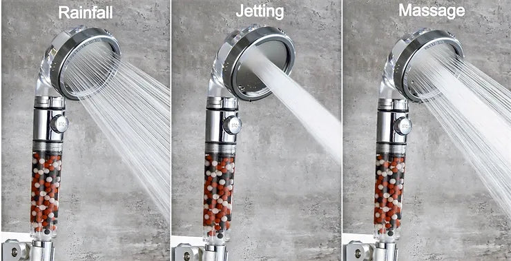 StoneStream EcoPower water saving shower head comparison with standard models