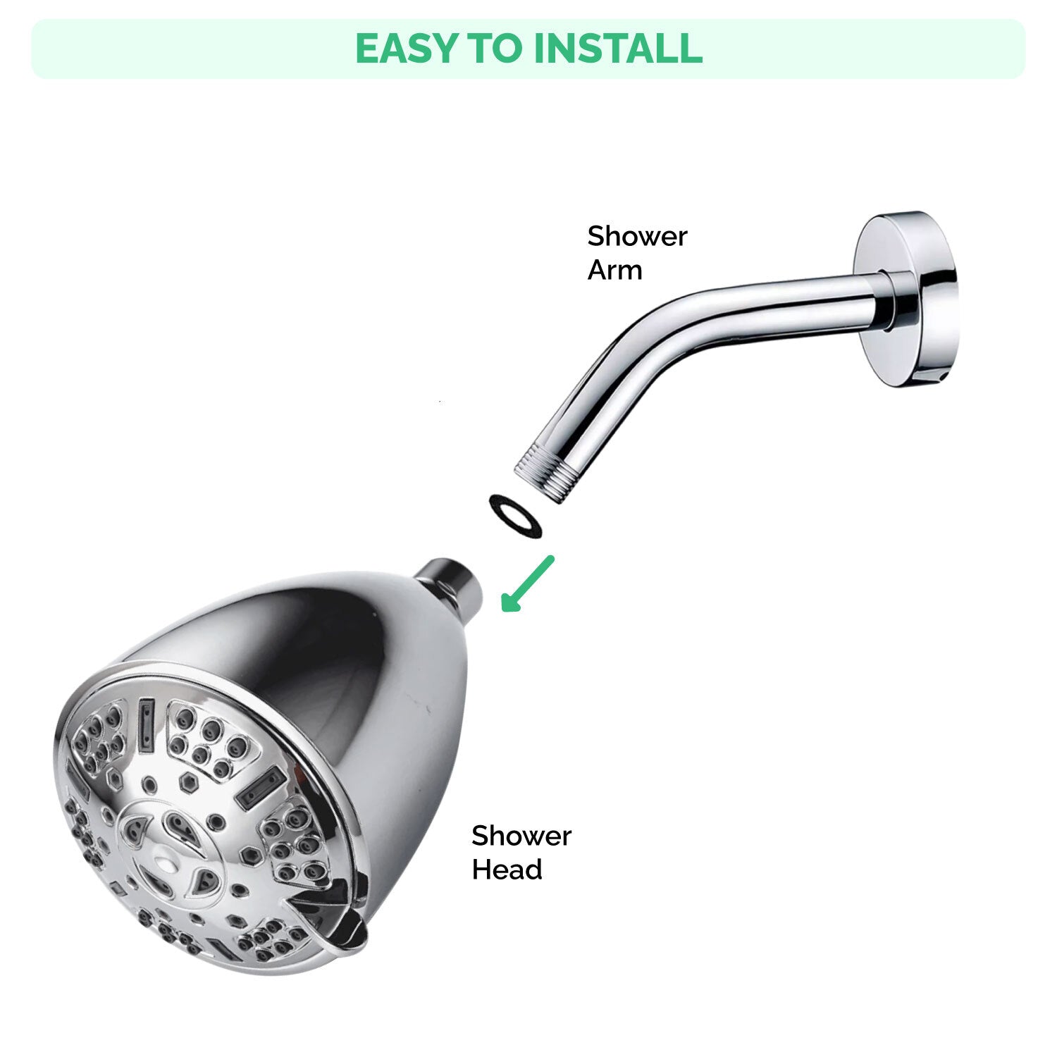 20-stufige Filtration Multi-Mode Ecolux Wandduschkopf