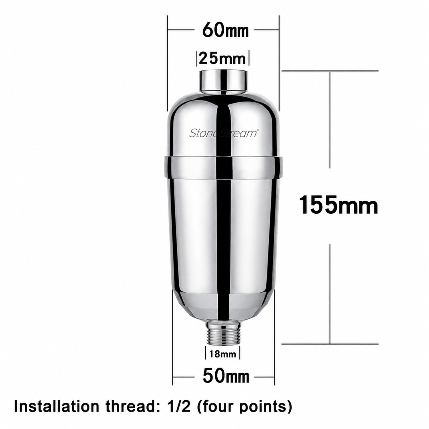 StoneStream Advanced Duschfilter für hartes Wasser
