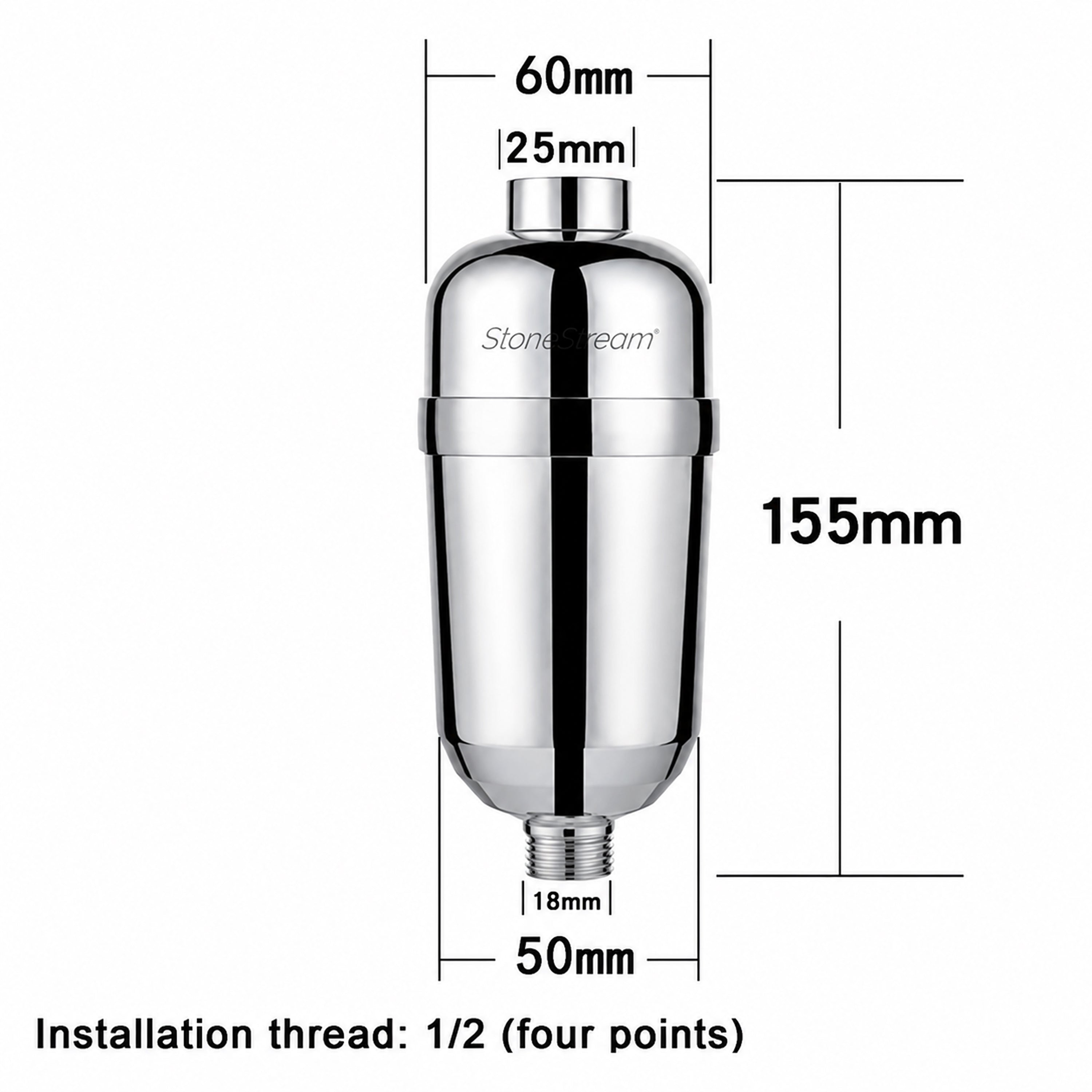 StoneStream Advanced Duschfilter für hartes Wasser
