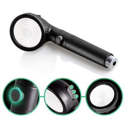 Eco-friendly black high-pressure shower head