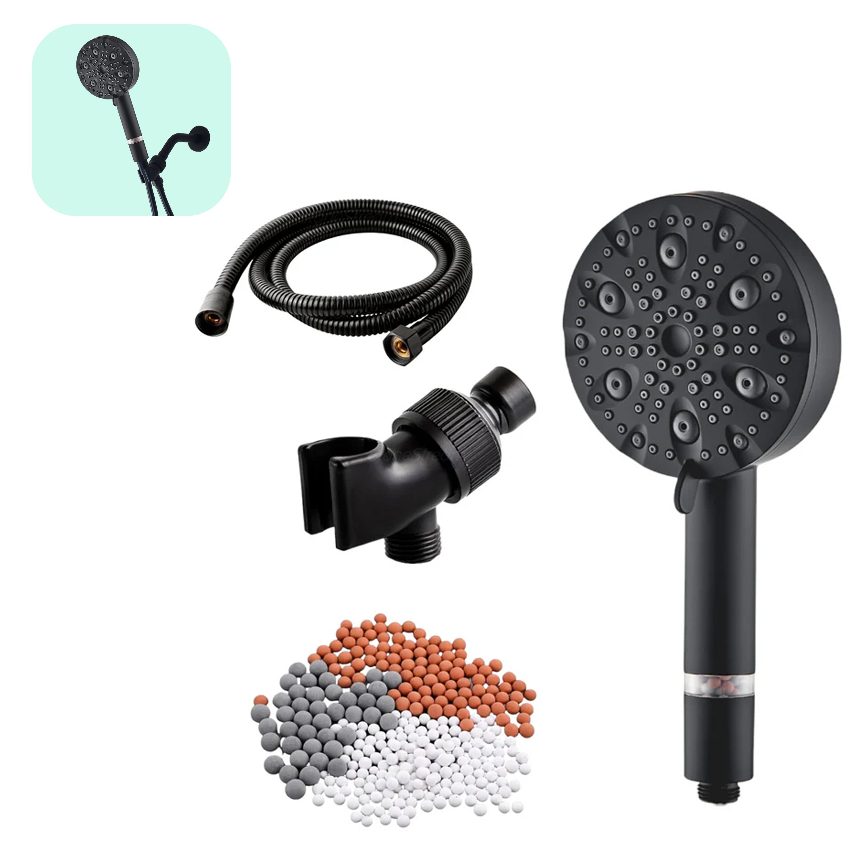 Ecolux 9 Modus Hochdruck Duschkopf (gefiltert)