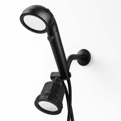 Schwarzer Ecopower Duschkopf