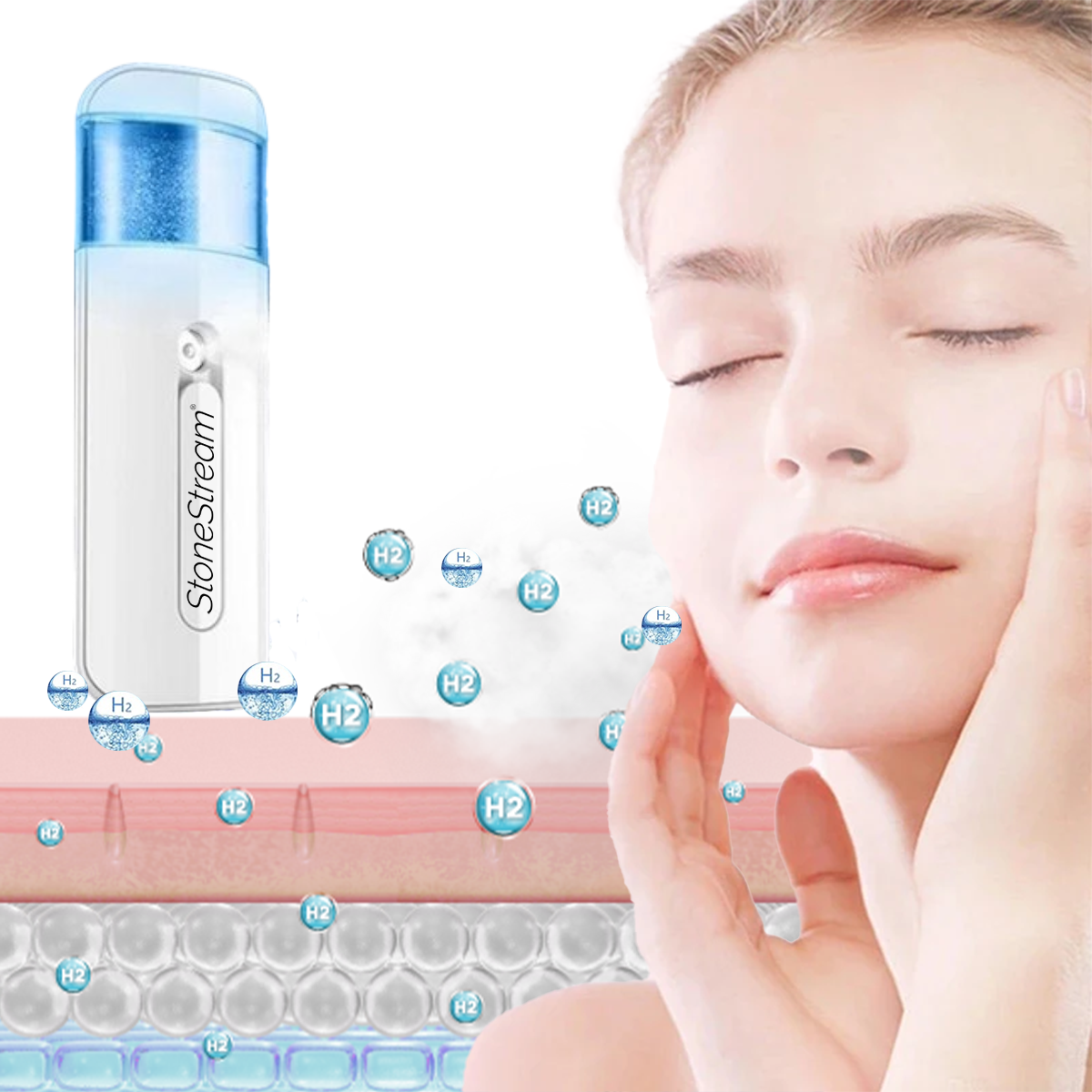 Wasserstoff-Wasser-Gesichtsspray